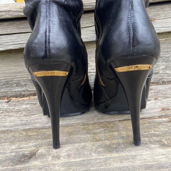 Michael Kors Tall Black Nappa Leather Webster Boots Women's Size 8.5 - Picture 4 of 11